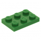 LEGO lapos elem 2x3, zöld (3021)